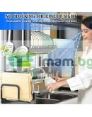 Сушилник за съдове със стъклена врата поставка за прибори и специално отделение за лъжици, вилици и ножове